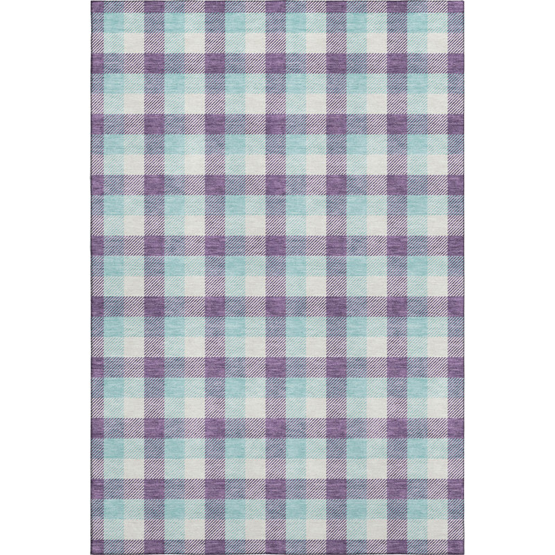 Premium Machine Washable Crumley AMF1053 Plaid Rug, Rectangle 2 pi 6 po x 3 pi 10 po
