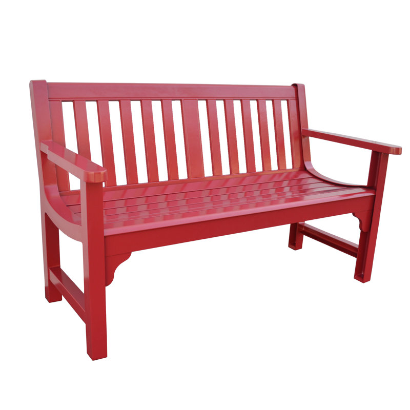 Banc de parc en aluminium coulé Bonas, Rouge
