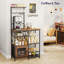 Armoire-bar Bakers Rack avec crochets et tablettes de rangement