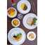 Assiette en porcelaine | Service de vaisselle artistique et moderne | 10,63 x 10,63 x 0,65 po