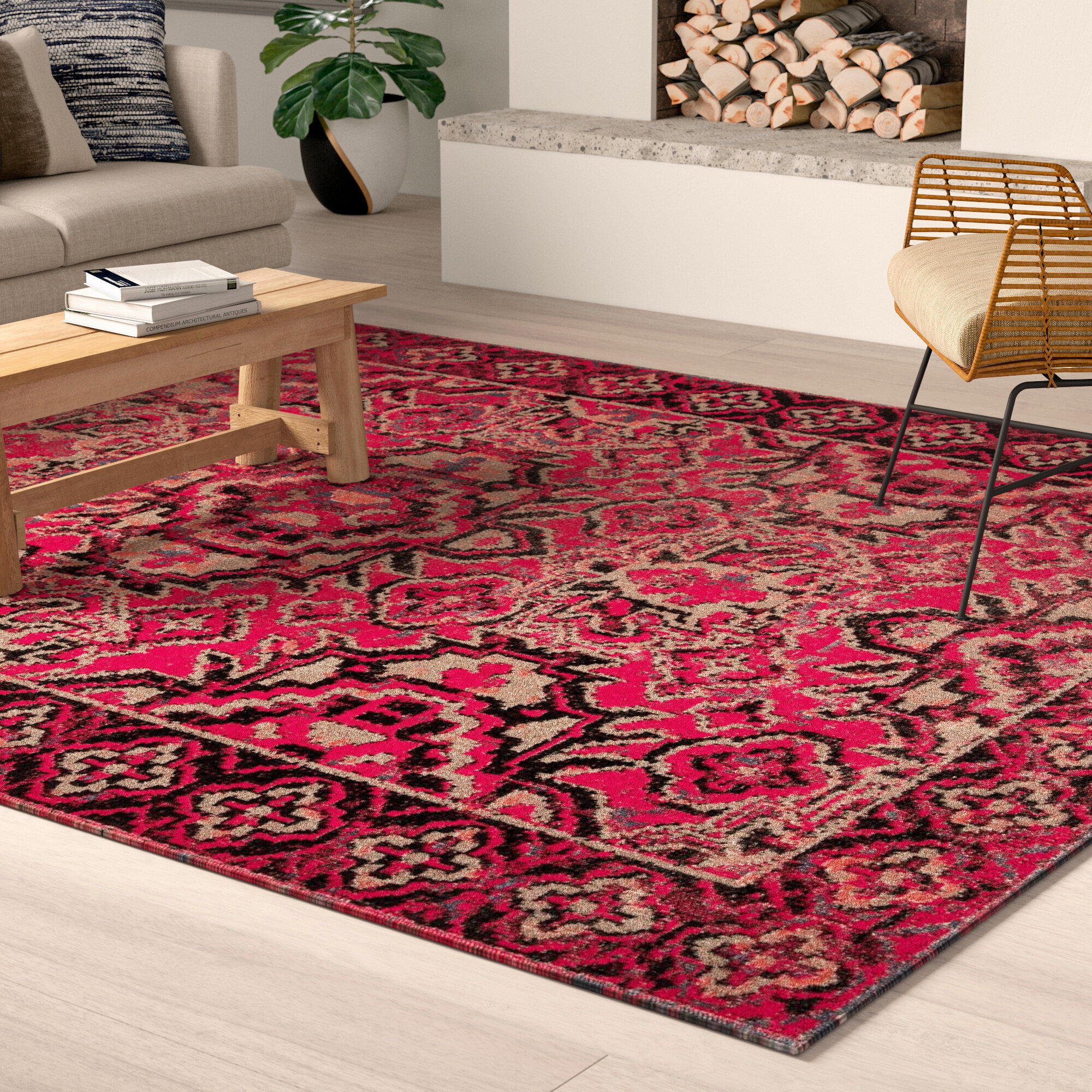 Lark Manor Tewksbury Red Indoor/Outdoor Rug & Reviews | Wayfair