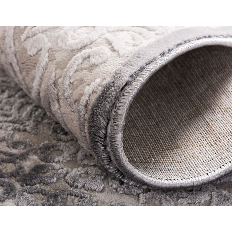 Tapis contemporain Glencoe couleur écorce, Rond 4 pi