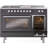 ILVE Professional Plus II 48 Dual Fuel Range, 5 Sealed Burners, Griddle (Graphite Matter)-98168233-98168228