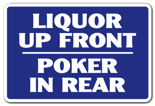 Adhésif décoratif «Liquor Up Front» à l'arrière