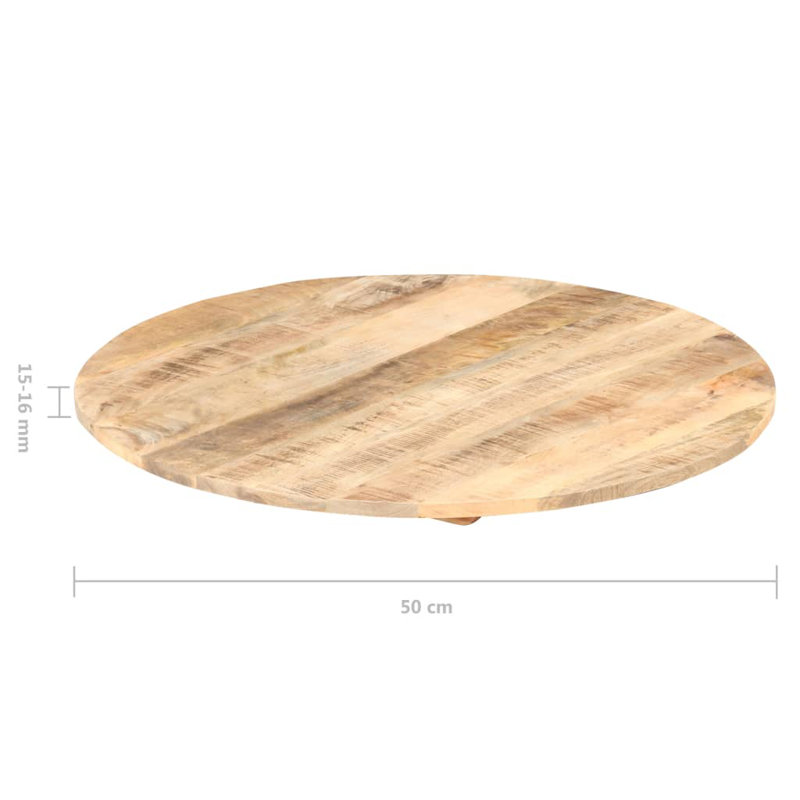 vidaXL Tabletop Natural Mango Wood Solid Mango Wood, 0.6" H x 19.7" W x 19.7"  D