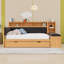 Lit de jour en bois pleine grandeur avec lit gigogne simple et station de charge-1721984836