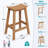 Wood-Look HDPE Bar Stool-2124618066