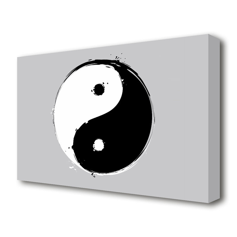 Yin Yang - Wrapped Canvas Painting, 35.6 cm H x 50.8 cm W