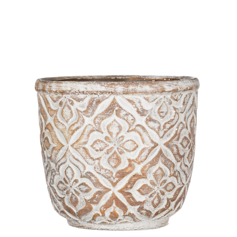 Pot à fleurs en béton Lipe, Brun, 2,75" H x 3" lx 3" d