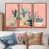 Toile avec cadre flottant brun