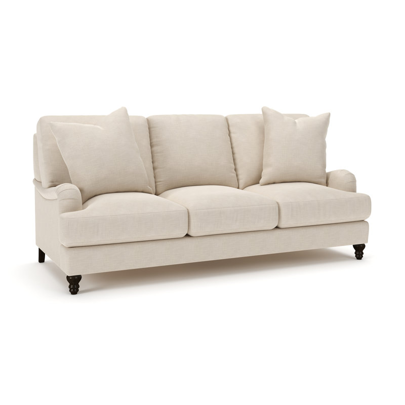 Walters 88'' Recessed Arm Sofa, Conversation Ivory Basketweave