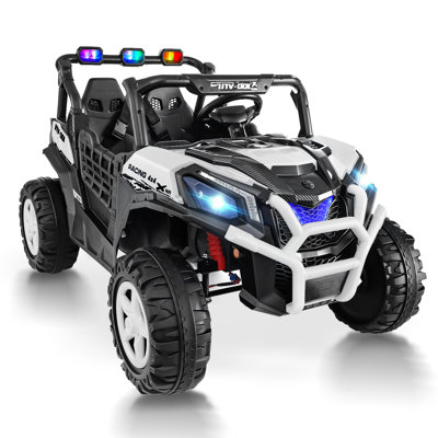 24 Volt Ride On Toys Truck, 2 Seater 2WD/4WD Switchable Off-Road Truck Ride On Buggy Car W/Remote Control