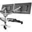 Support à écran double avec plateau pour ordinateur portable pour écrans de 13 à 27 po Mount-It