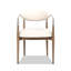 Chaise de salle à manger rembourrée en chenille blanc chaud Artemis