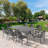 Ridgee 82.68'' L 41.34" W Rectangula Table Cast Aluminum Outdoor Dining Set with Umbrella Hole and Cushions-2014517023
