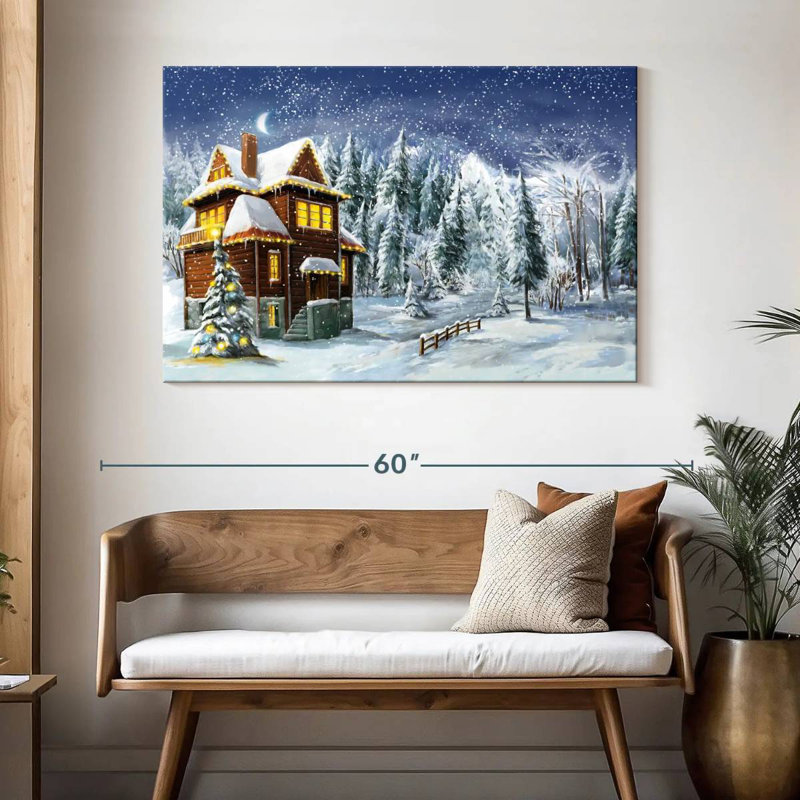 Chalet de Noël, H 32 po x l 48 po