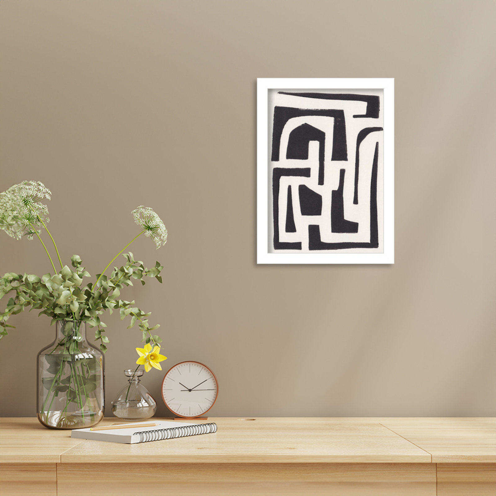 Neighborhood Print by Alisa Galitsyna, White, 13" H x 10" W x 1" D