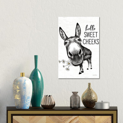 Hello Sweet Cheeks Donkey- Gallery-Wrapped Canvas Giclée