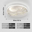 Flush-mounted LED Ceiling Light, 1 Bulb, 50 cm-115269625-115269626