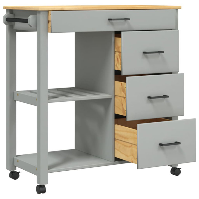 Kitchen Serving Cart, Grey