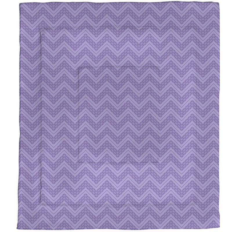Édredon simple en microfibre Rhonda Cheval, Édredon simple, Mauve / blanc cassé