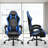 High-Back Reclining Leather Gaming Chair, Blue With Footrest And Lumbar Support, Height Adjustable, Ergonomic And Comfortable Computer Chair For Home And Office Use.-917045908