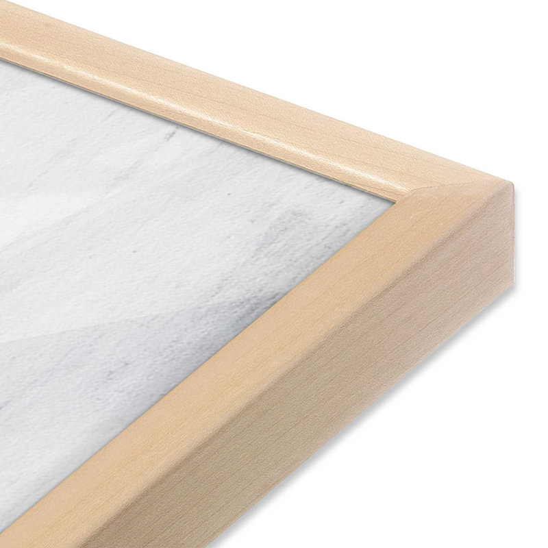 Ensemble de 2 impressions blanches silencieuses dans un cadre brossé, x 16 po, Raw Maple, H 17 po x l 42 po