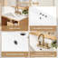 Meuble-lavabo avec comptoir en céramique, panneau de fibres à densité moyenne et base en bois massif, meuble-lavabo moderne pour les petites salles de bain-444623578-456677257