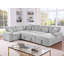 Upholstered 117.5 " Chenille U-Shaped Sofa Bed-732847098