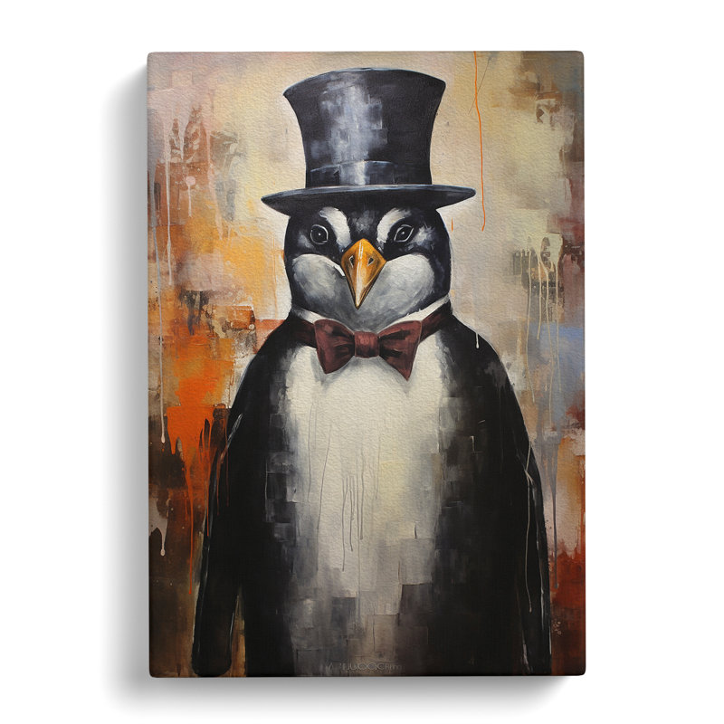 Penguin Modern - Single Picture Frame Print, 60cm H x 40cm W x 3cm D