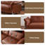 Canapé en cuir surdimensionné de 90,6 po de large à 4 places, canapé capitonné de style Mid-Century capitonné avec sièges profonds pour la maison et le bureau