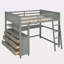 Lit mezzanine avec tiroirs et bureau Aseliya-1658341675