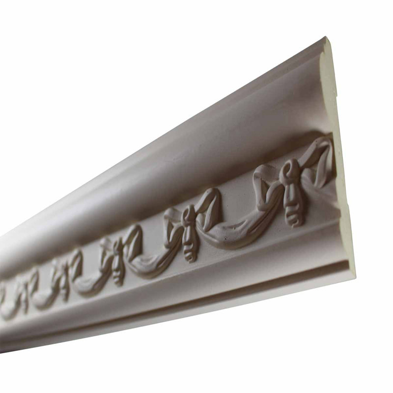 Primed White Urethane Ornate Crown Molding 94" L
