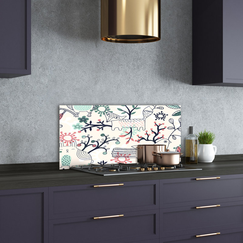 50cm W x 100cm L Glass Peel and Stick Panel
