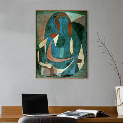 Reproduction de giclée sur toile encadrée, "Femme assise dans un fauteuil" par Pablo Picasso Wall Art Living Room Home Decorations