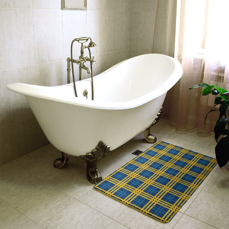 Tapis pour salle de bain Philadelphia, l 17 po x L 24 po, Blue/Yellow