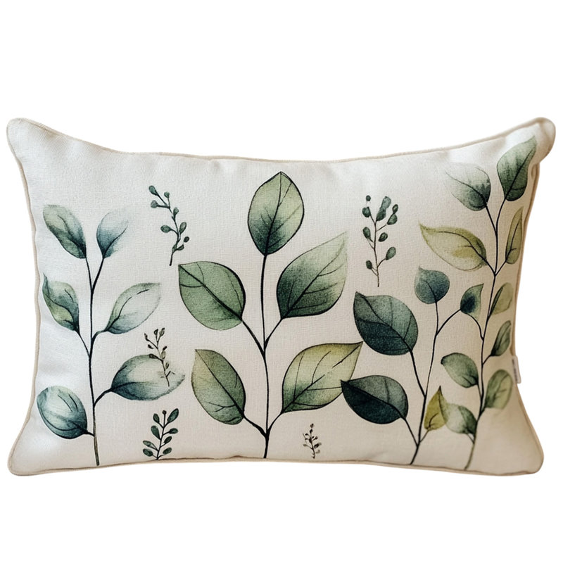 Coussin aquarelle Eucalyptus