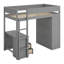 Structure de lit mezzanine en bois massif avec armoire à 2 tiroirs de rangement, lit mezzanine avec placards et bureau-1763547279-1763547278