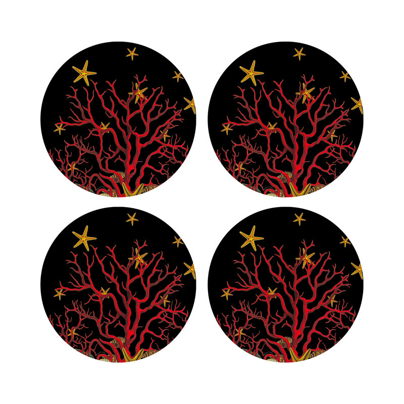 Napperon Coral Reef, Noir