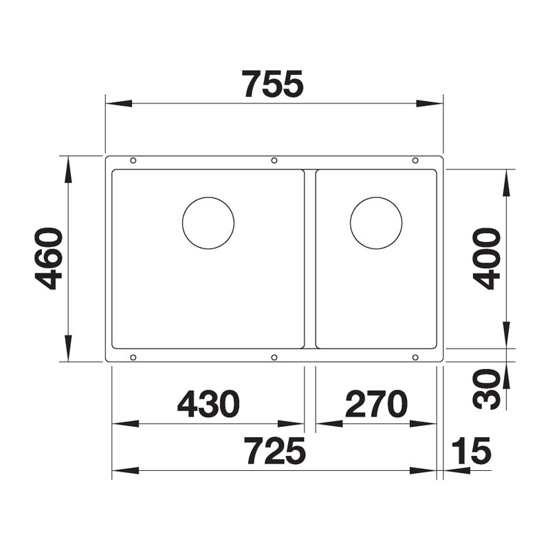 Subline Double Bowl Undermount Kitchen Sink, Coffee
