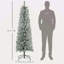 Arbre de Noël artificiel 6 pi avec 329 pointes enneigées, base en métal, arbre de Noël réaliste
