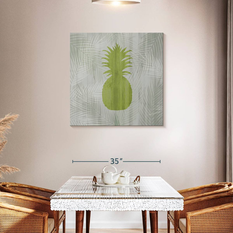 Yarlin Green Pineapple, 36" H x 36" W