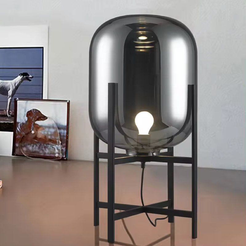 Lampe de table en fer, Noir