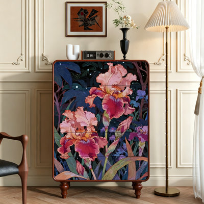 Armoire de rangement à 5 tiroirs en bois massif