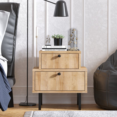 Dupoint 45cm W Manufactured Wood Bedside Table