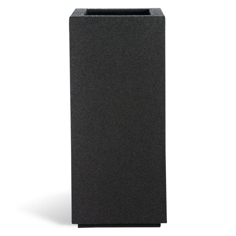 Kensington Tall Planter, Black Granite