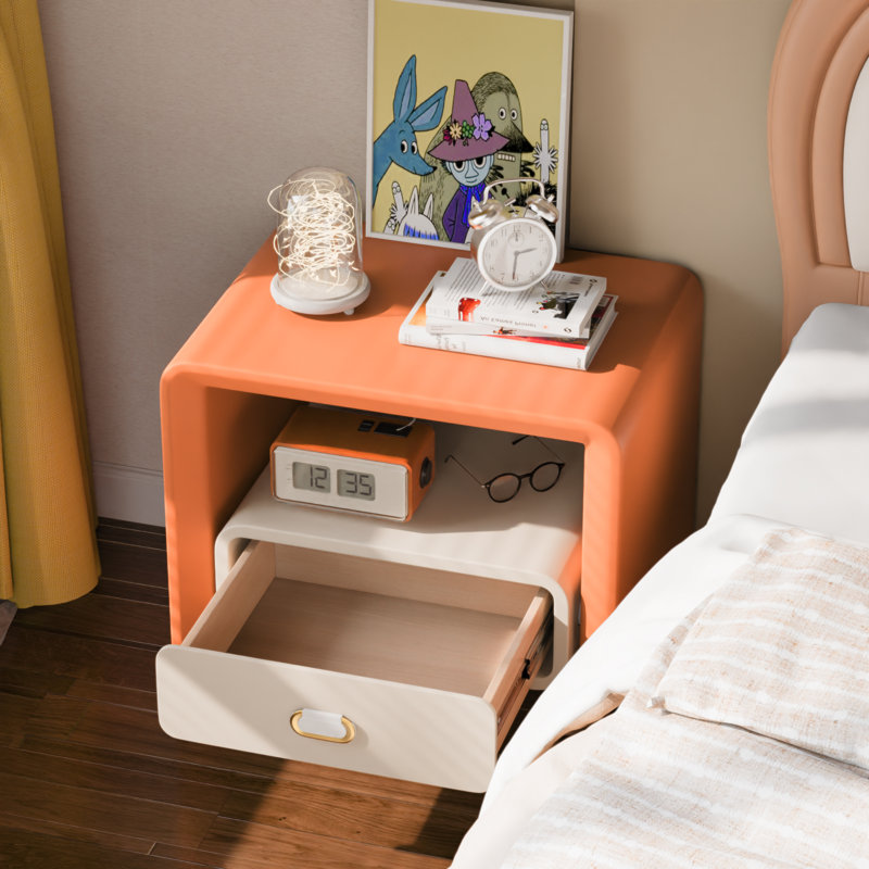Table de chevet Donathon, Orange