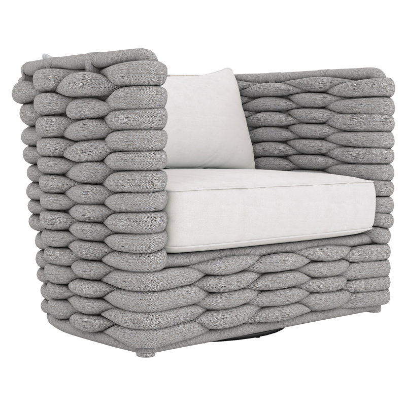 Swivel Outdoor Lounge Chair, Gray