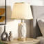 Modern Ceramic Table Lamp With Linen Shade
