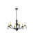 Alax 6 - Light Iron Dimmable Chandelier